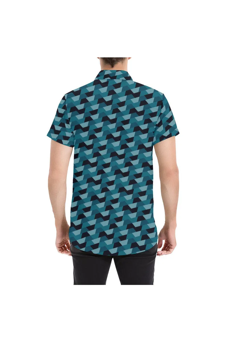 Abstract Camo Men's All Over Print Short Sleeve Shirt