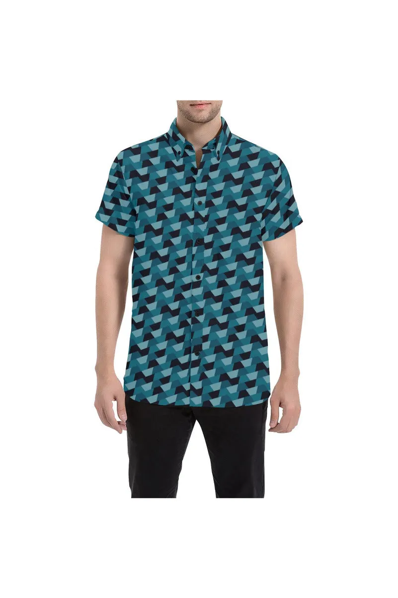 Abstract Camo Men's All Over Print Short Sleeve Shirt