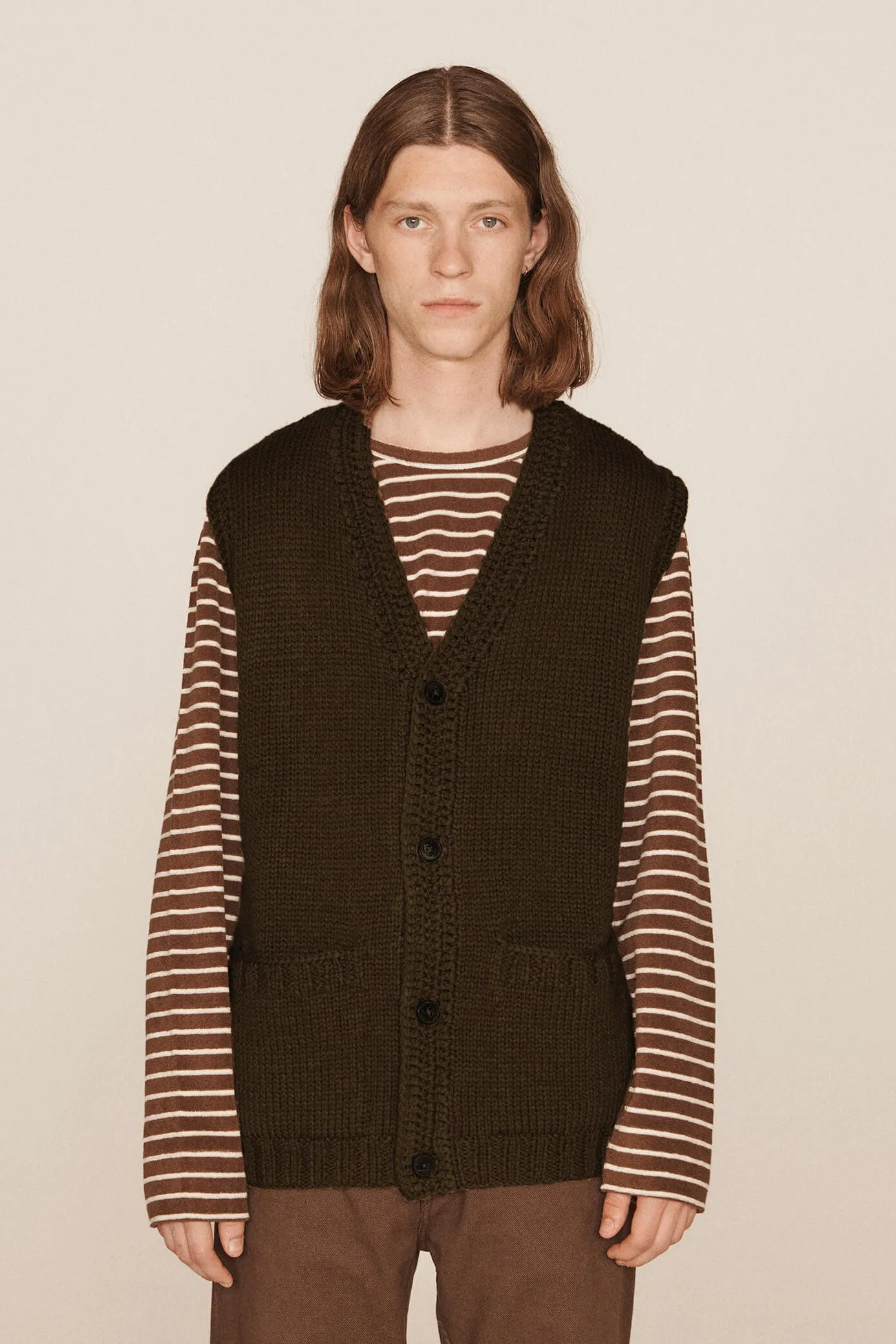 Appalachian Knit Waistcoat - Brown