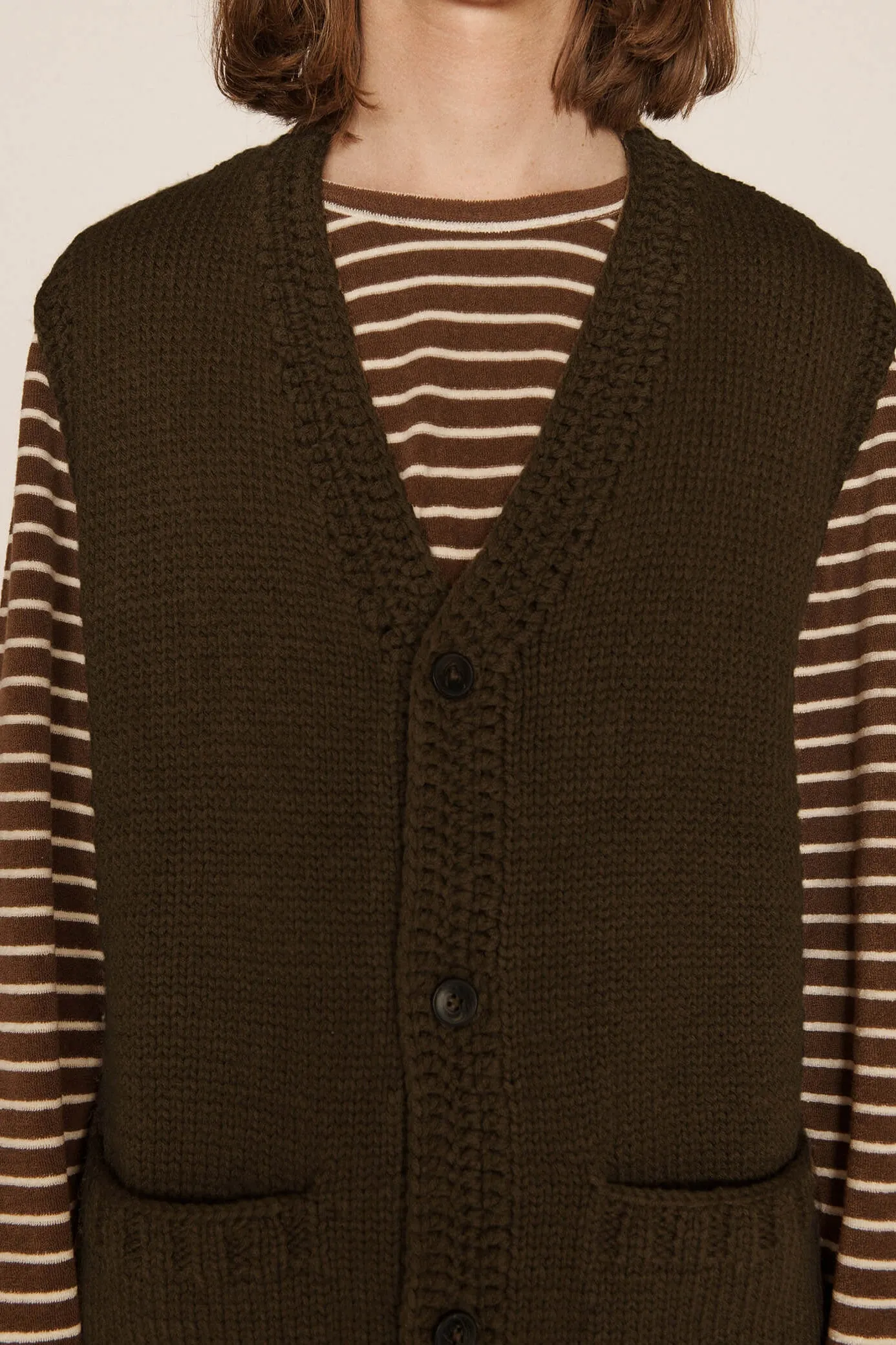 Appalachian Knit Waistcoat - Brown