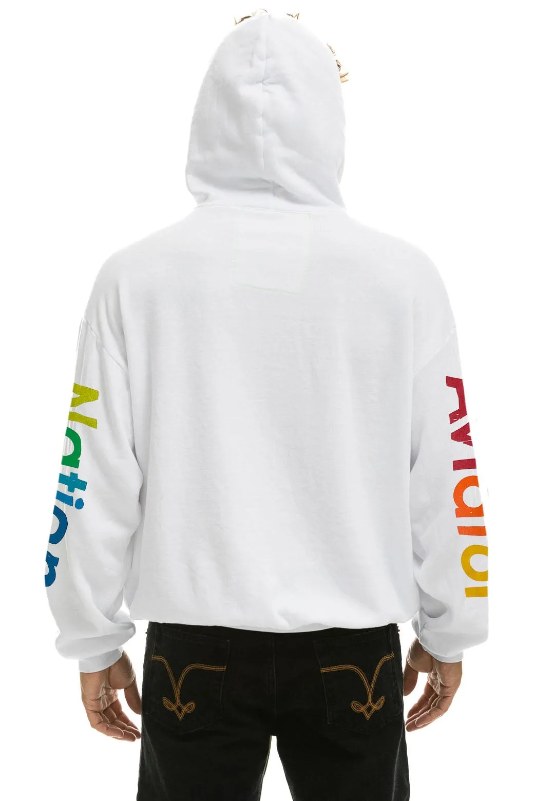 AVIATOR NATION HAMPTONS RELAXED PULLOVER HOODIE - WHITE