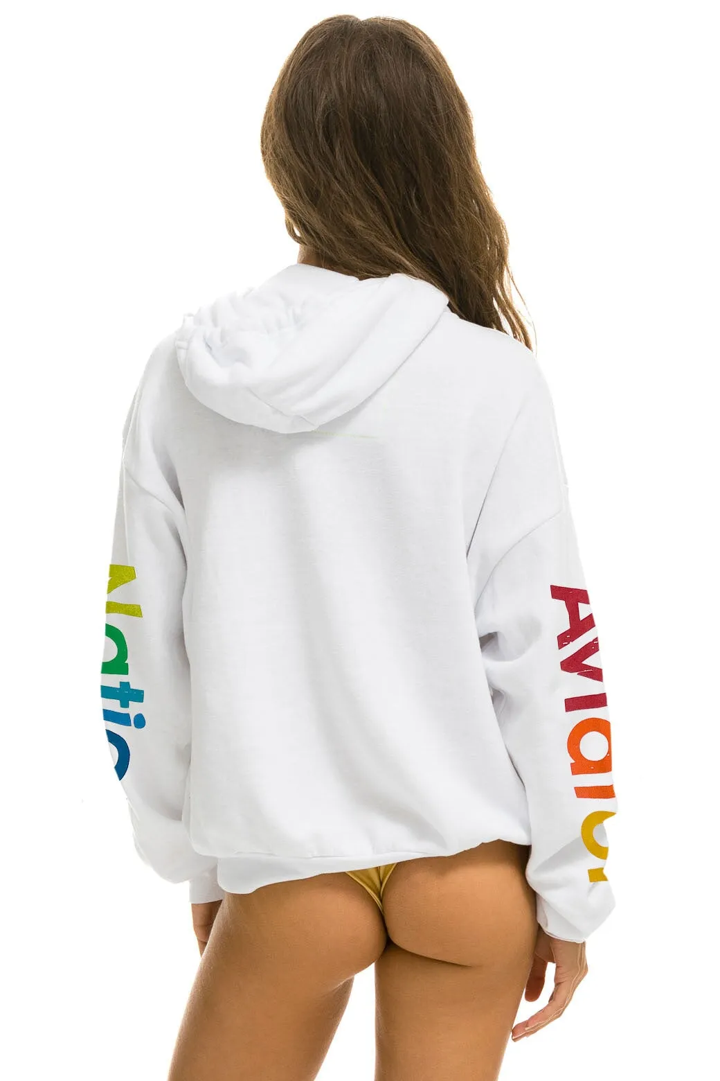 AVIATOR NATION HAMPTONS RELAXED PULLOVER HOODIE - WHITE