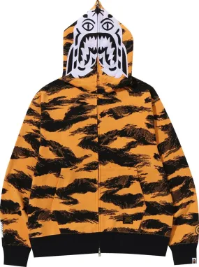 BAPE Tiger Camo Tiger Relaxed Fit Full Zip Hoodie 'Orange', Orange