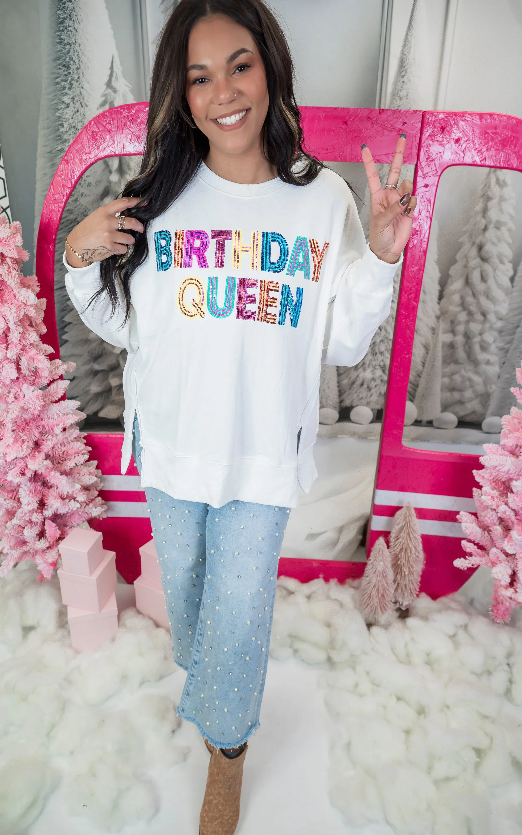 Birthday Queen Oversized Sweatshirt