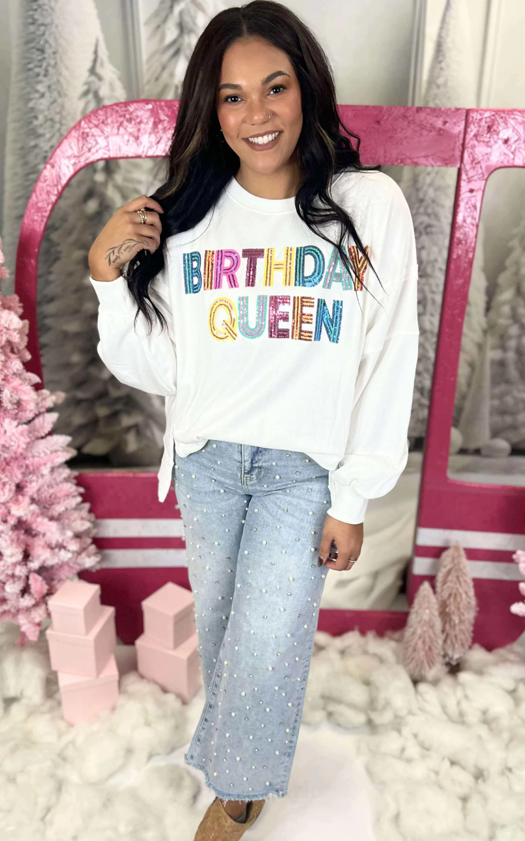 Birthday Queen Oversized Sweatshirt