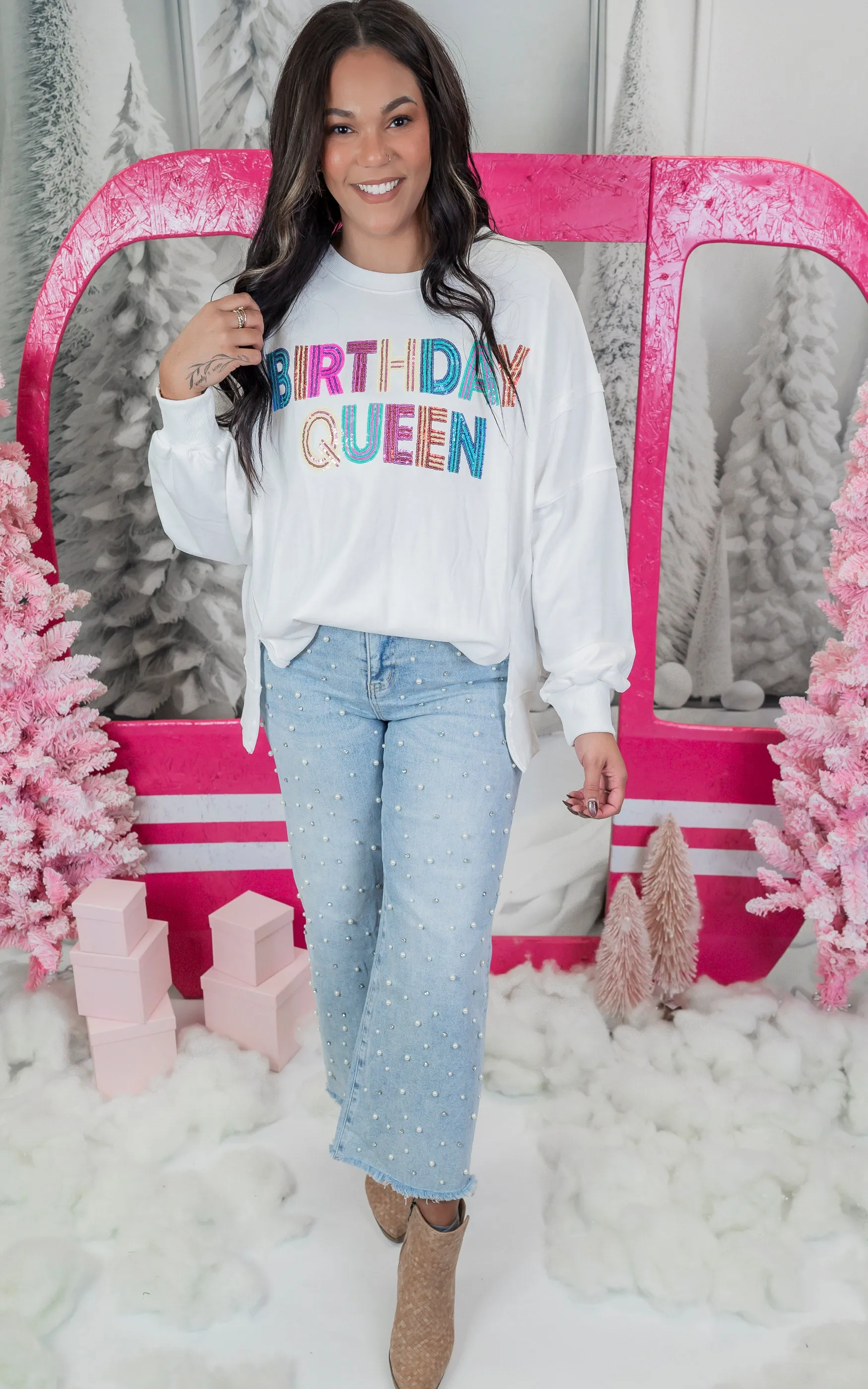 Birthday Queen Oversized Sweatshirt