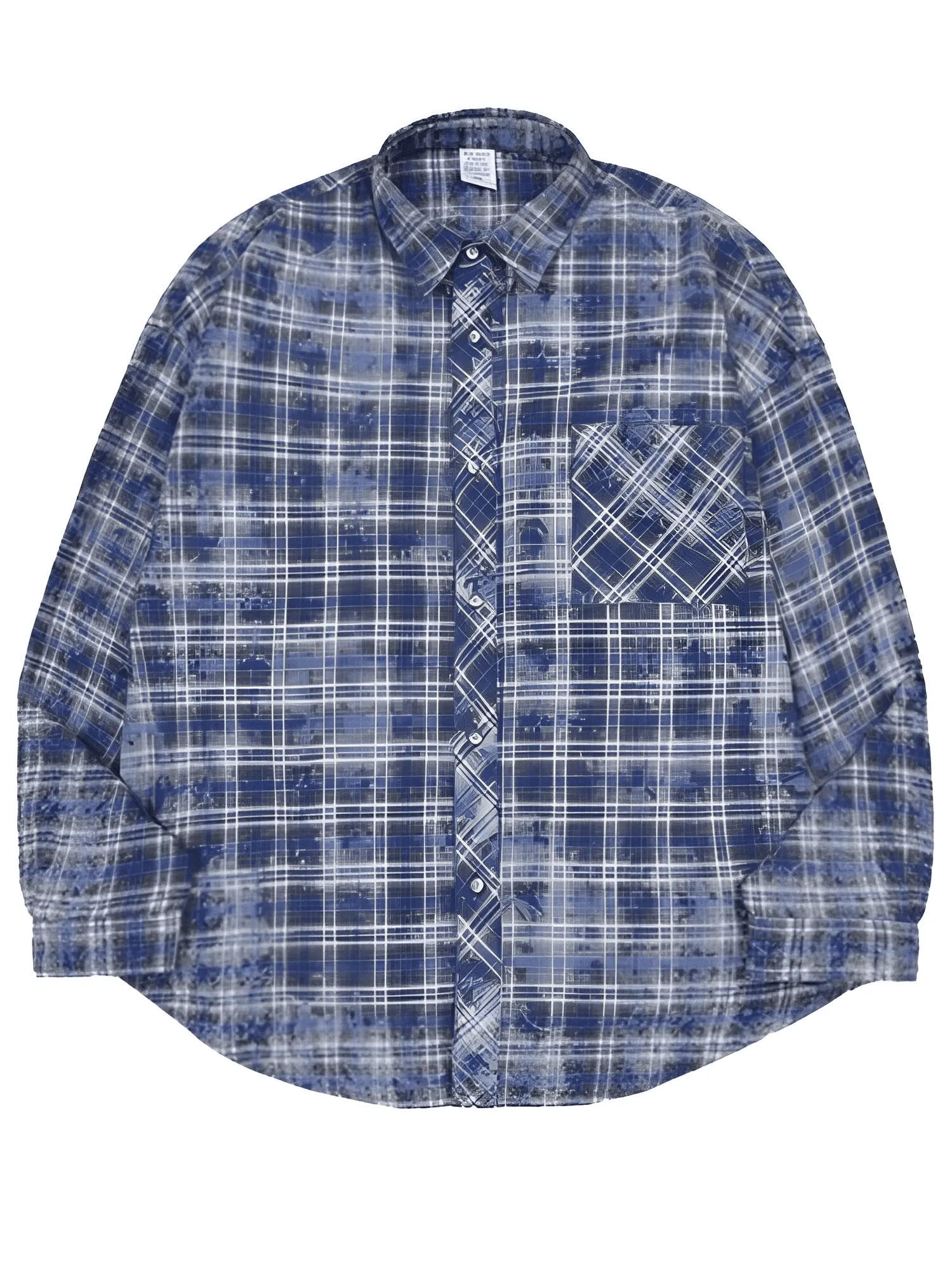 Blue Plaid Long Sleeve Oversized Shirt - Now In Red Too!