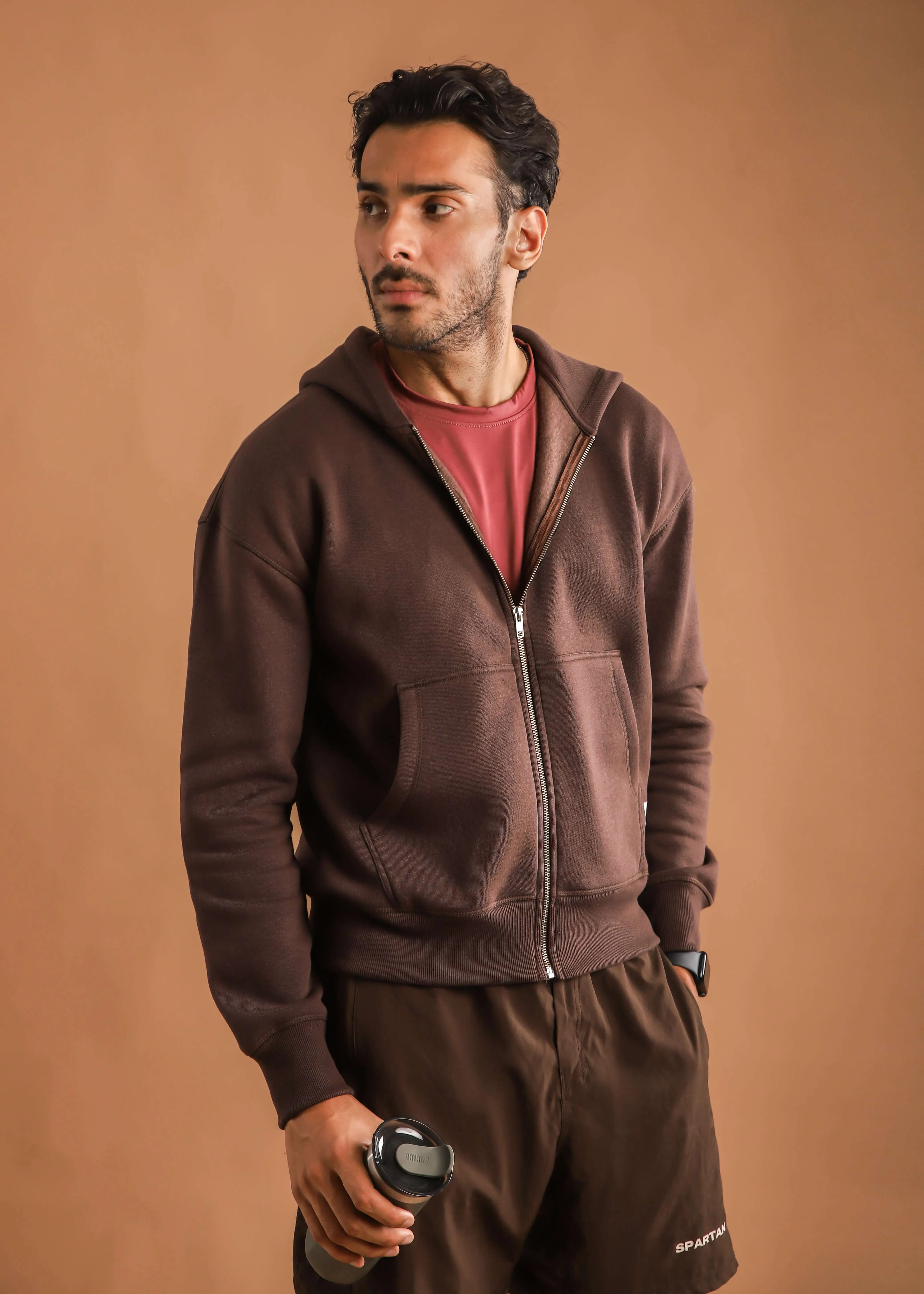 BOXY FIT ZIP-UP HOODIE