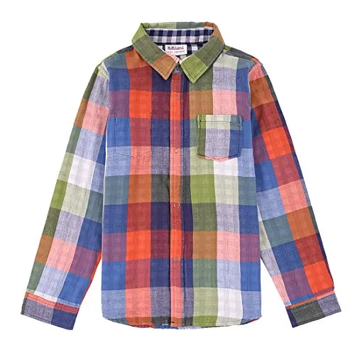 Boy Long Sleeve Plaid Shirts