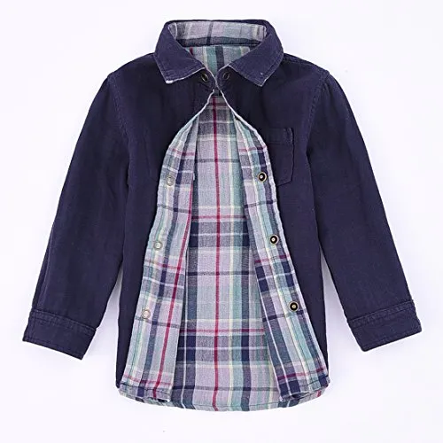 Boy Long Sleeve Plaid Shirts