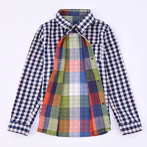 Boy Long Sleeve Plaid Shirts