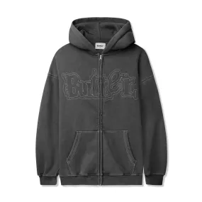 Butter Breakdown Zip-Thru Hood Washed Black