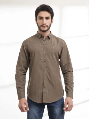 CASUAL SHIRTS FULL SLEEVE BROWN CHECK