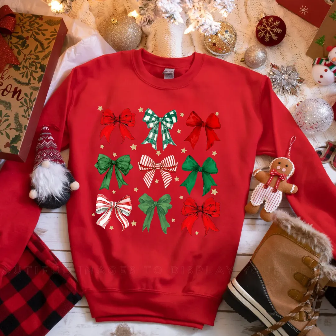 Christmas Bows Sweatshirts