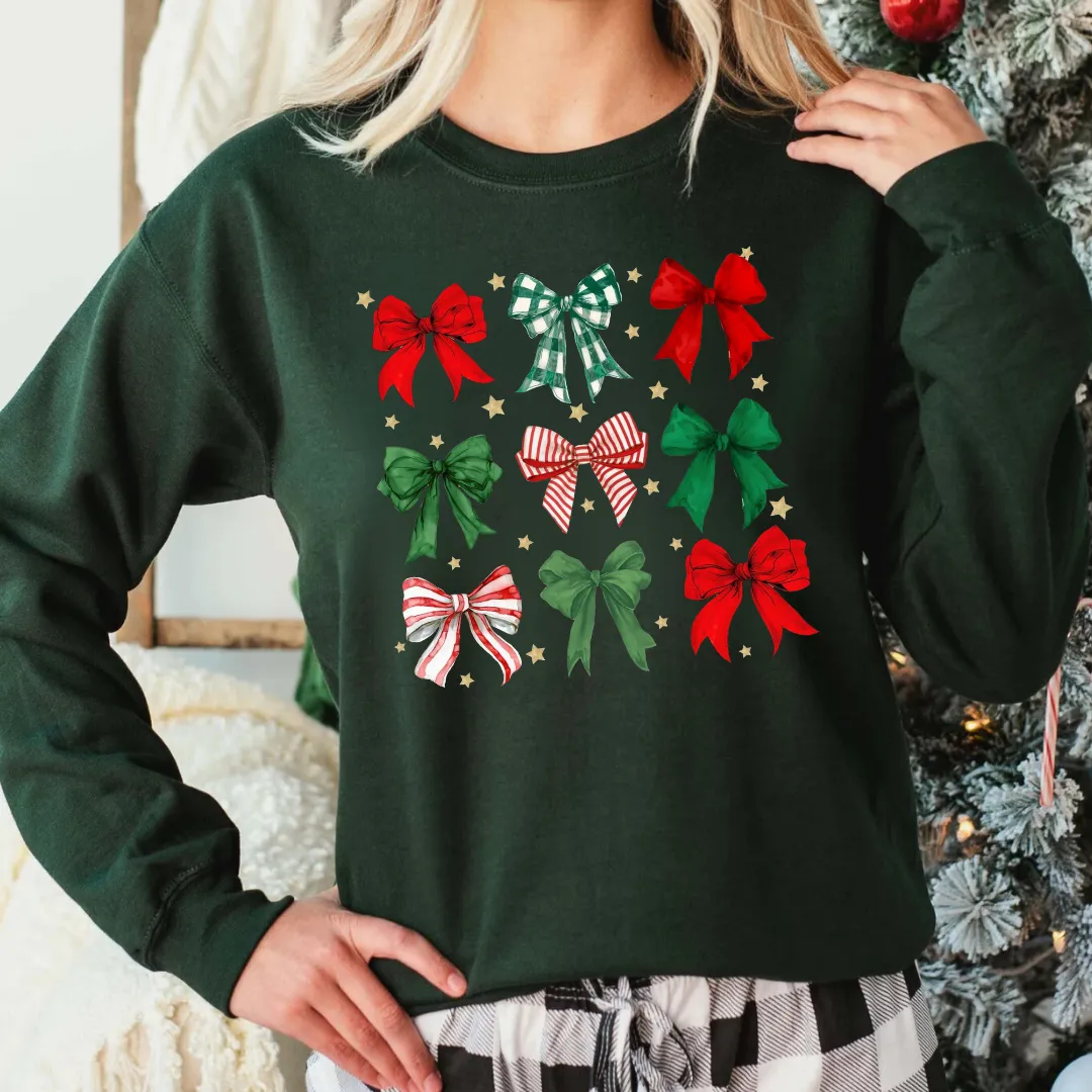 Christmas Bows Sweatshirts