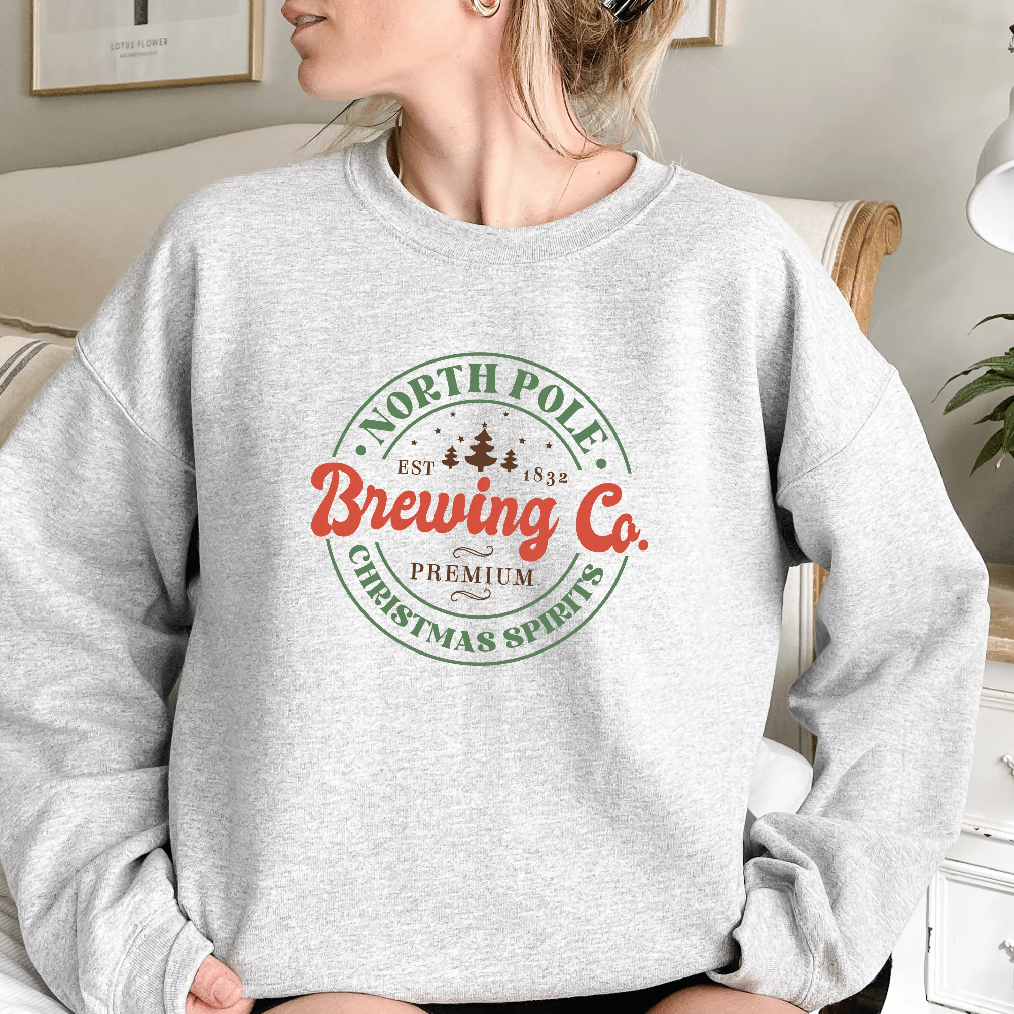 Christmas Crewneck Sweatshirt, Brewing Co.