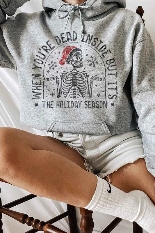 CHRISTMAS SKELETON GRAPHIC HOODIE