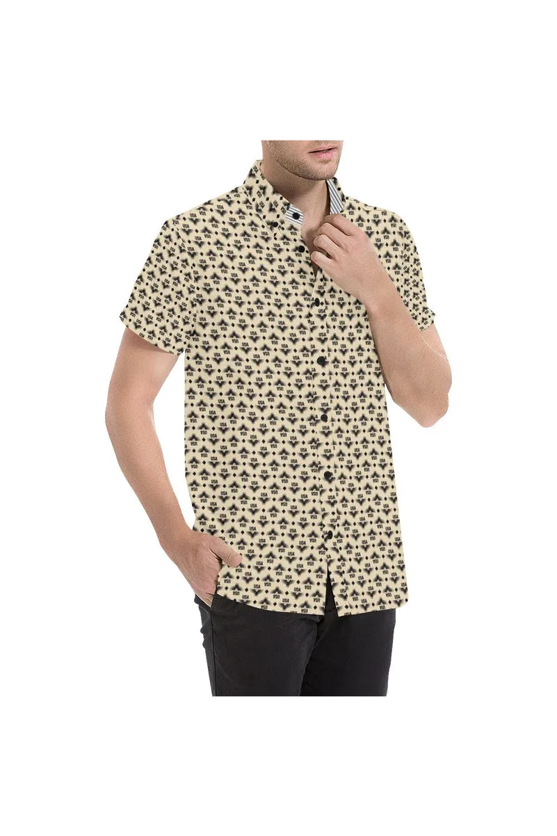 CLR -IN - USA Men's All Over Print Short Sleeve Shirt (Model T53)