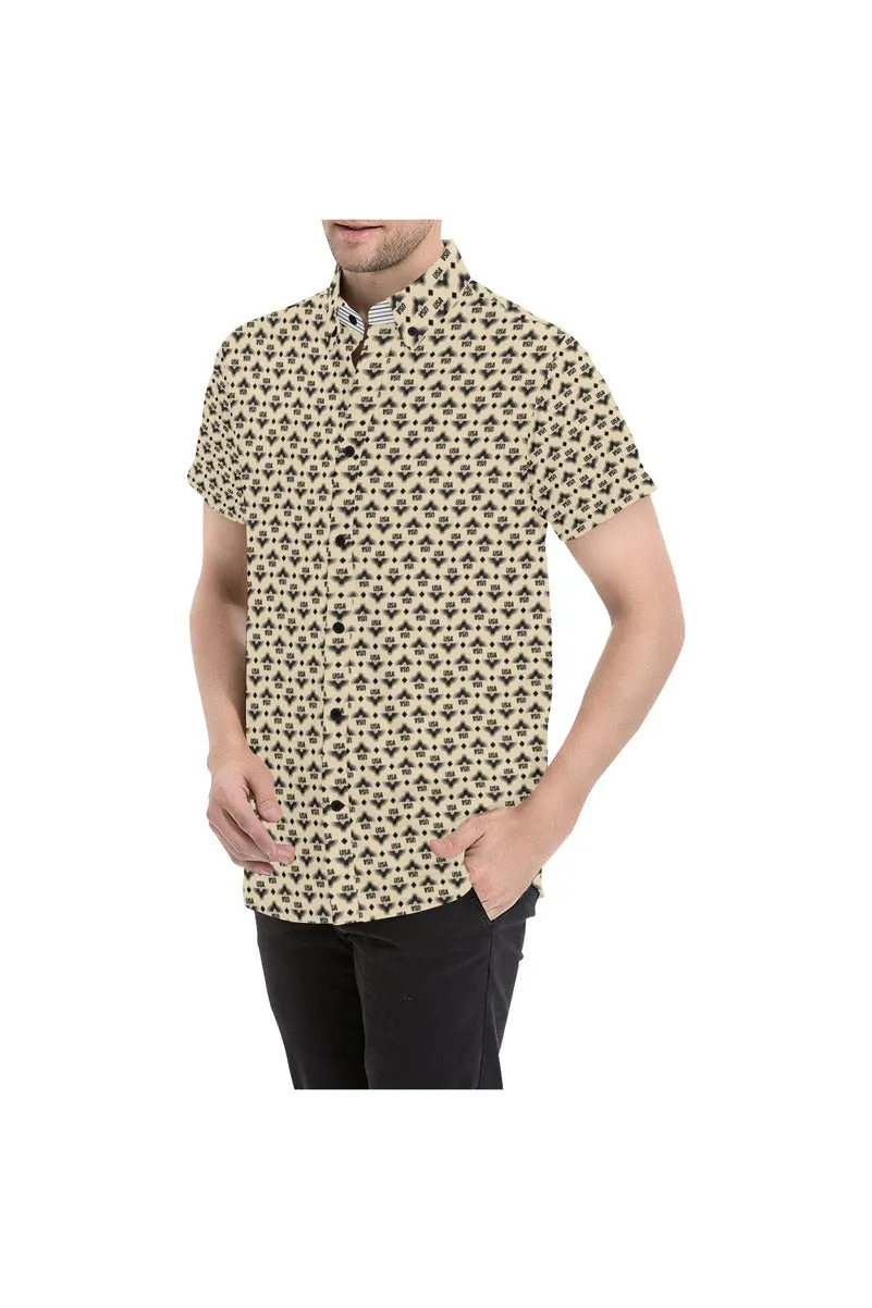 CLR -IN - USA Men's All Over Print Short Sleeve Shirt (Model T53)