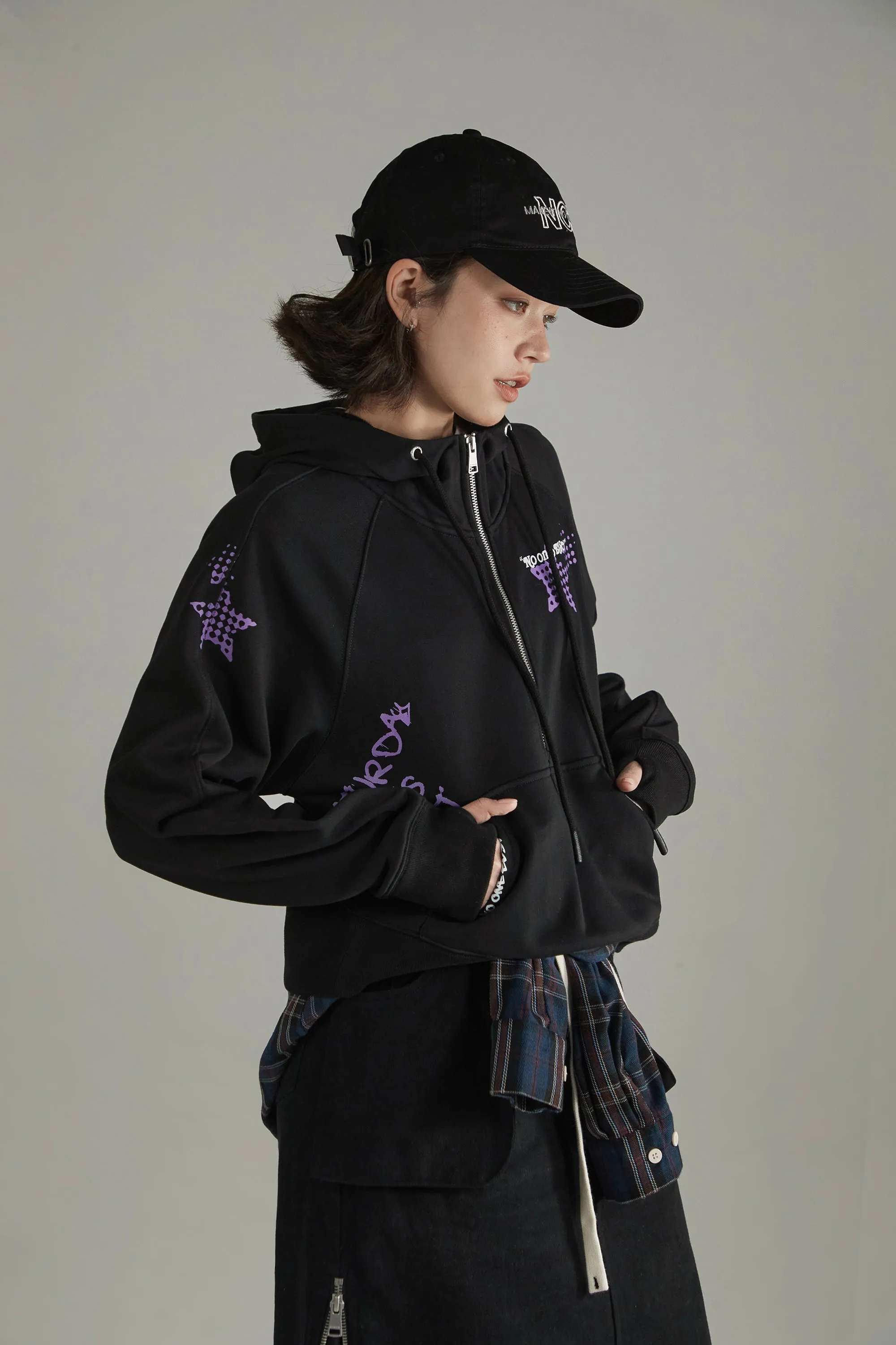 Color Star Half Zip-Up Hoodie