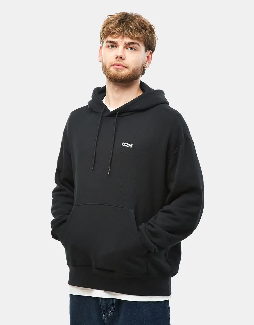 Converse Cons Premium Loose-Fit Pullover Hoodie - Converse Black