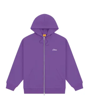 Cursive Zip-Up Hoodie