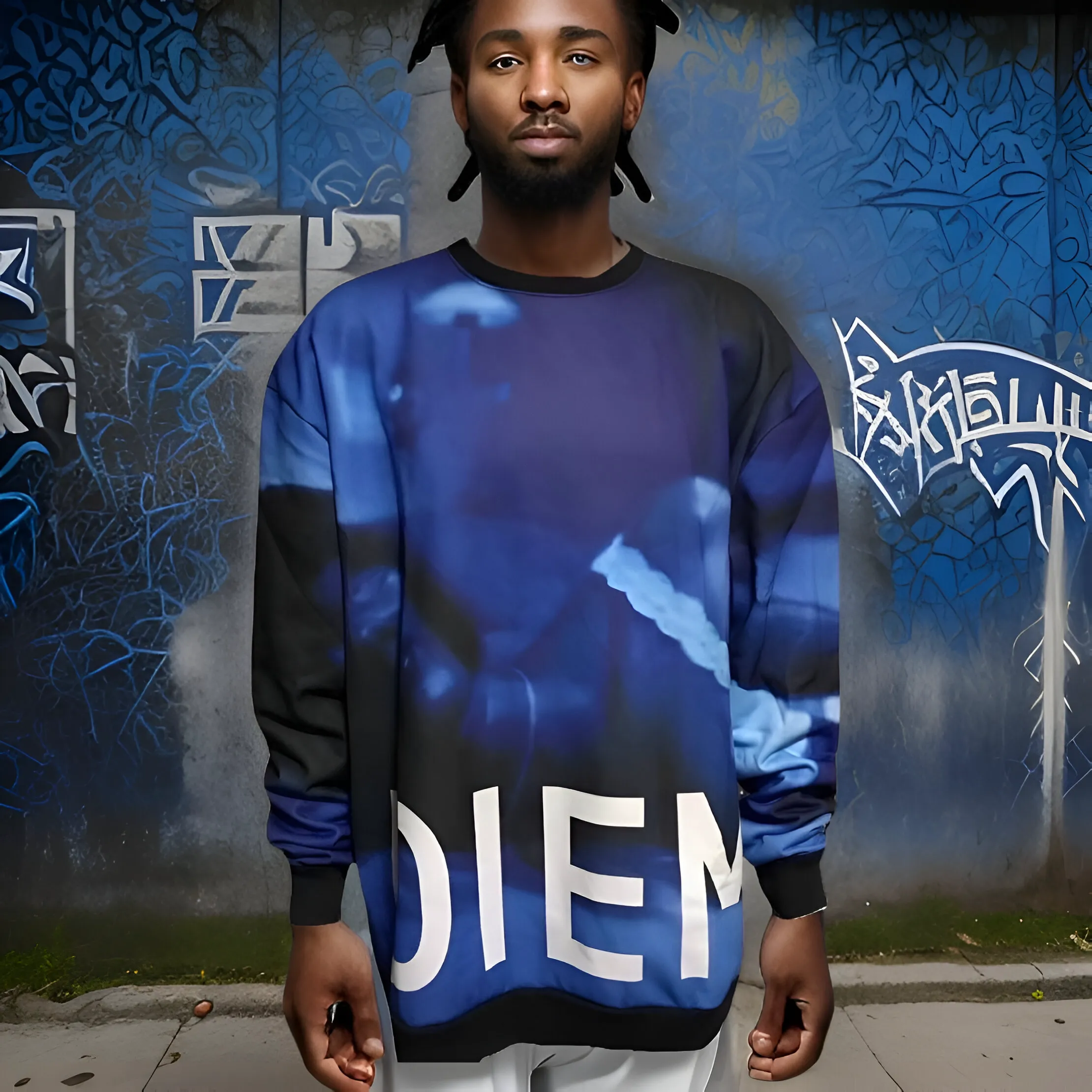 ^DIEM^ (BLUE-MULTI) CREWNECK SWEATSHIRTS