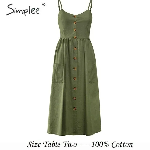 Elegant button women dress