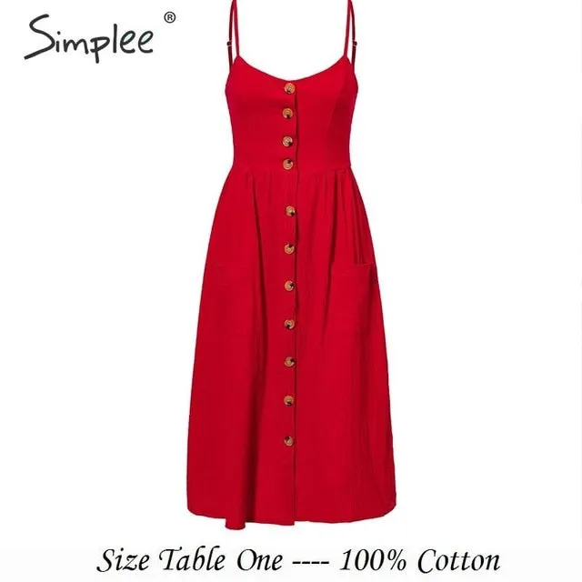 Elegant button women dress