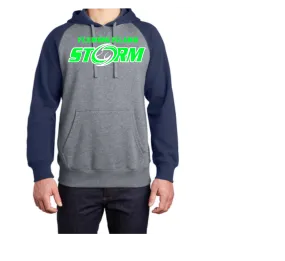 FLEN=MINIG ISLAND STORM UNISEX HOODIE NAVY AND GREY