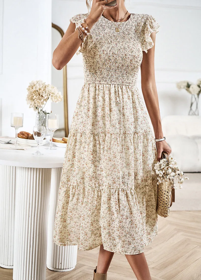 Floral Print Elegant Maxi Dress