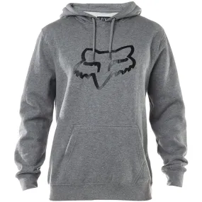 Fox Racing  Mens Heather Graphite Legacy Fox Head Pullover Hoodie Soft Midweight