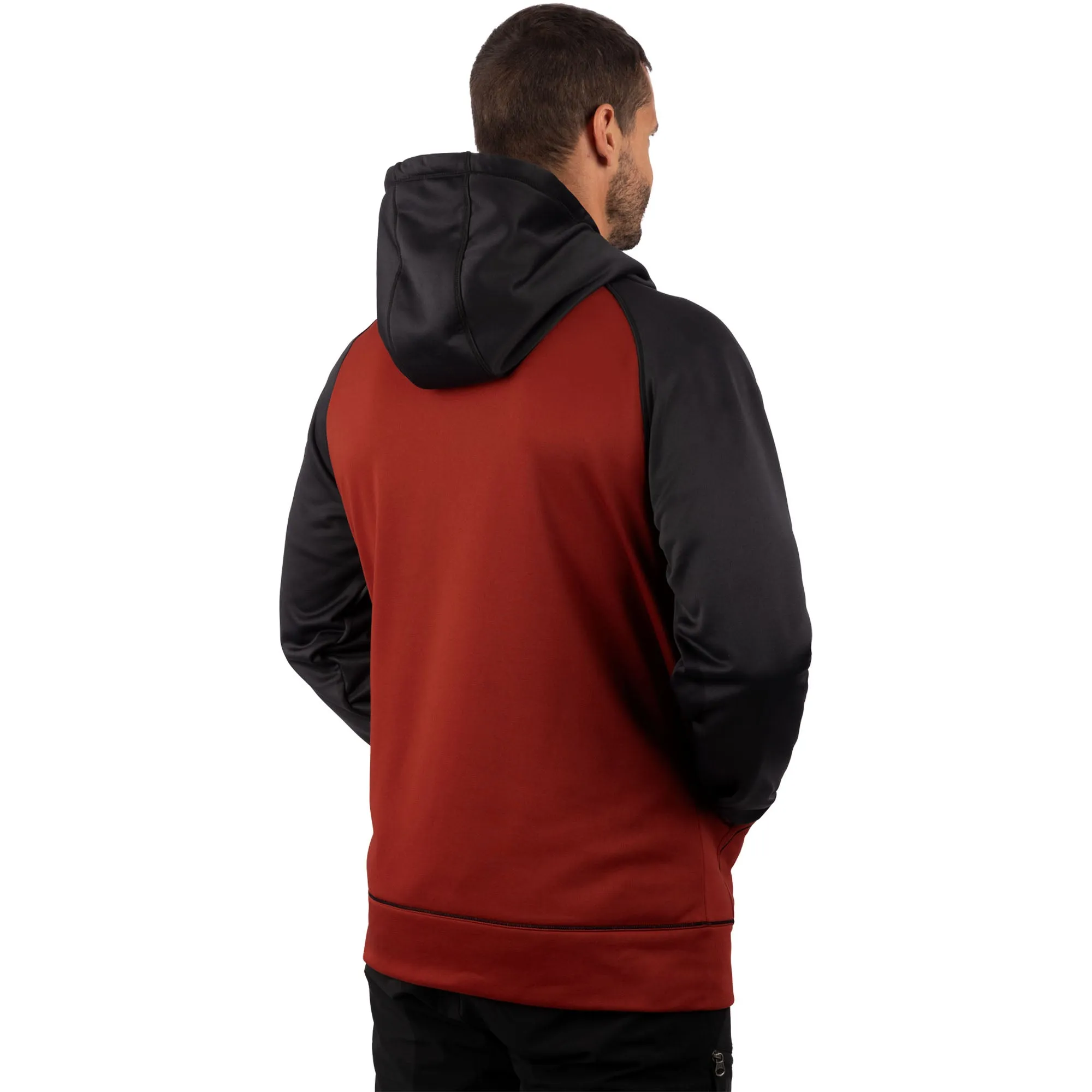 FXR Podium Tech Pullover Hoodie Black/Rust Red