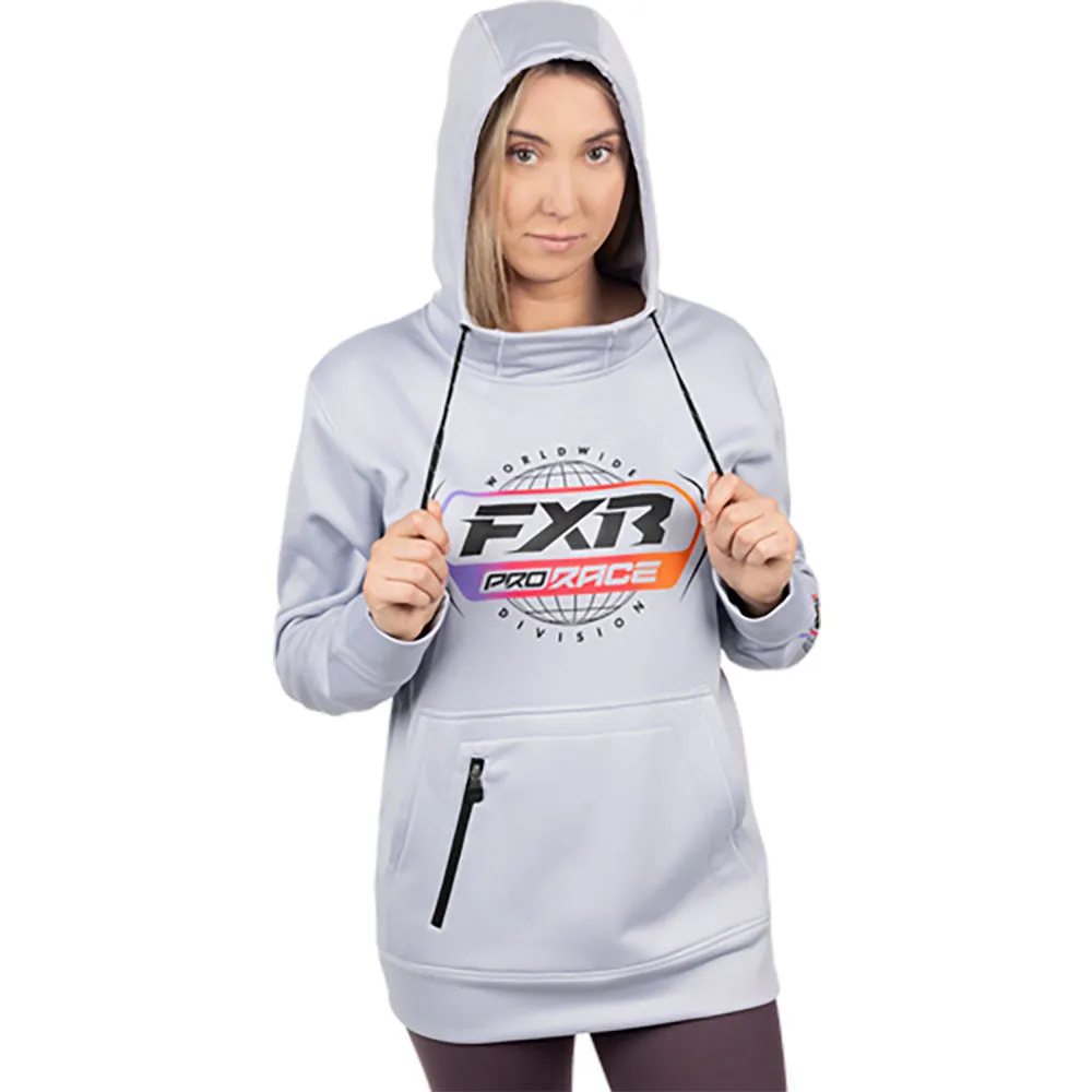 FXR Race Division Tech Pullover Hoodie Ice Grey/Supernova