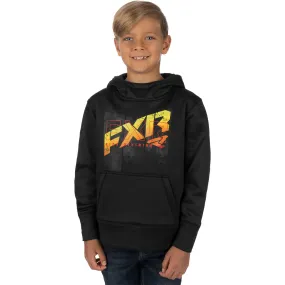 FXR  Youth Black Inferno Broadcast Tech Pullover Hoodie Hoody Fleece DWR Finish