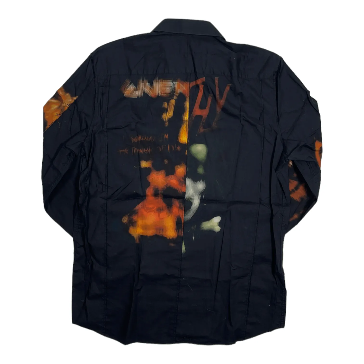 Givenchy Flame Angel Button Up Shirt Black