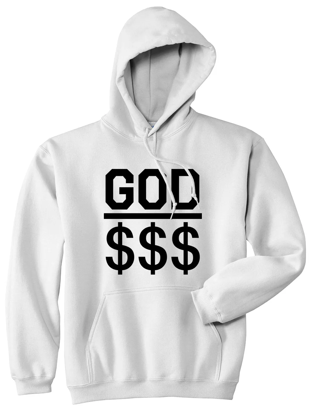 God Over Money Mens Pullover Hoodie