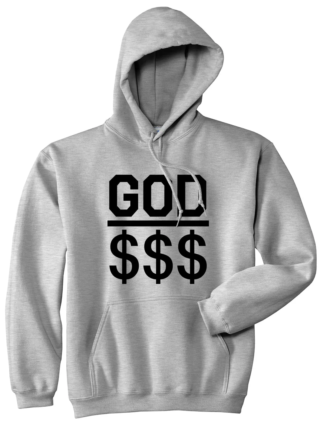 God Over Money Mens Pullover Hoodie