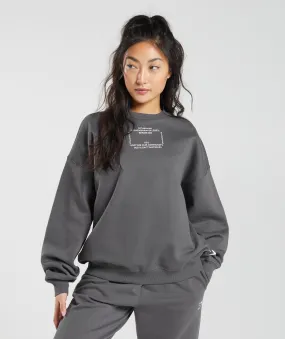 Gymshark Activated Graphic Sweatshirt - Silhouette Grey