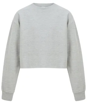 Heather Grey - Kids cropped slounge sweat