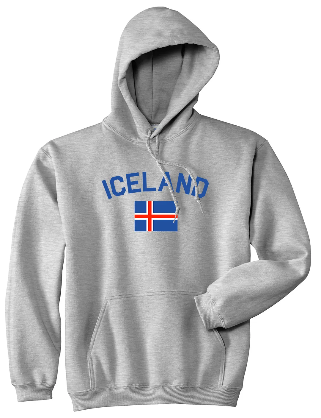 Iceland With Icelandic Flag Souvenir Mens Pullover Hoodie