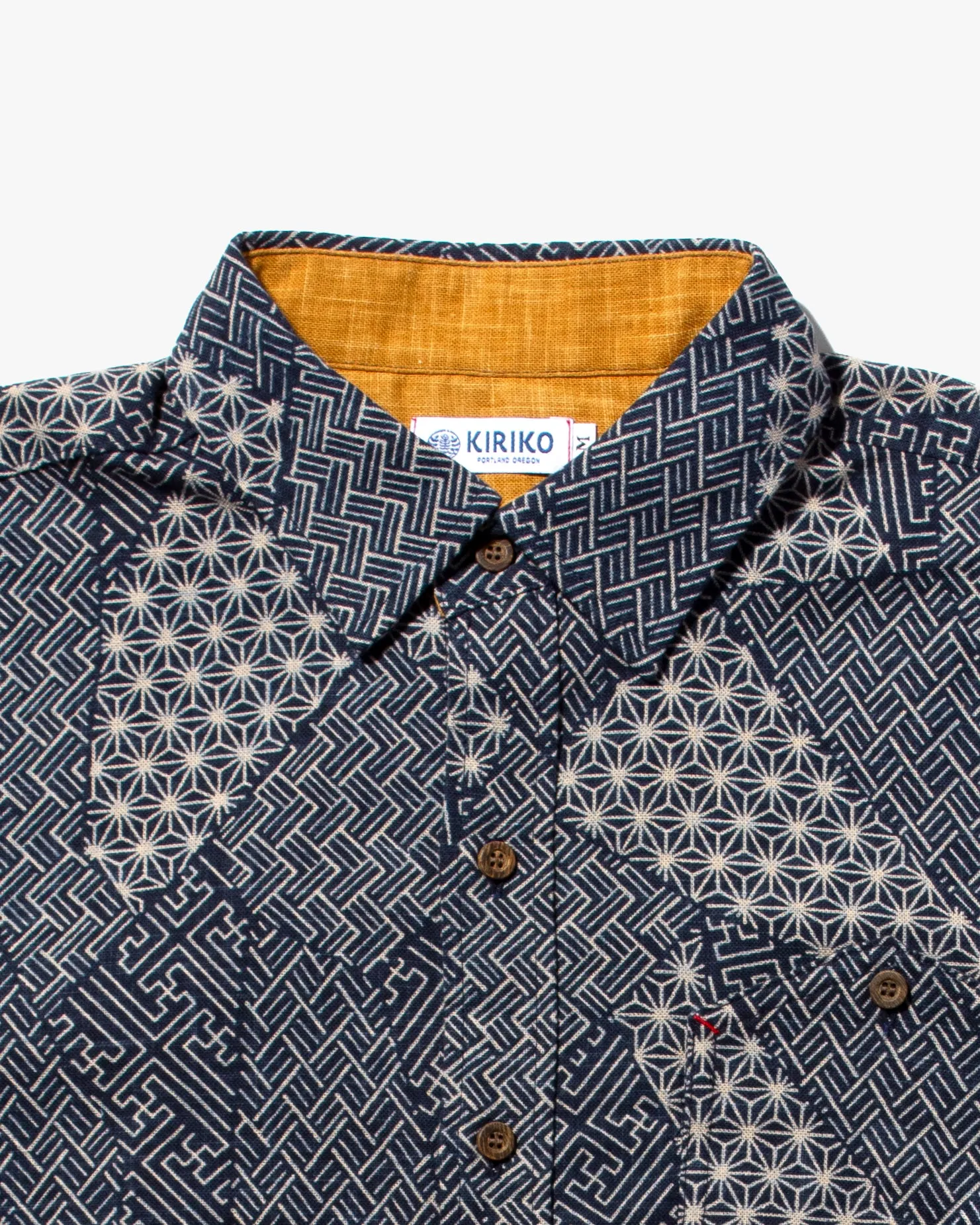 Kiriko Original Shirt, Long Sleeve Button-Up, Indigo Small Multi