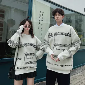 [Korean Style] A Piano Score Unisex Sweatshirts