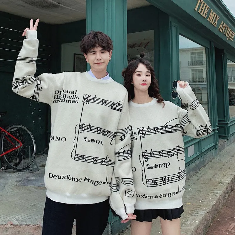 [Korean Style] A Piano Score Unisex Sweatshirts