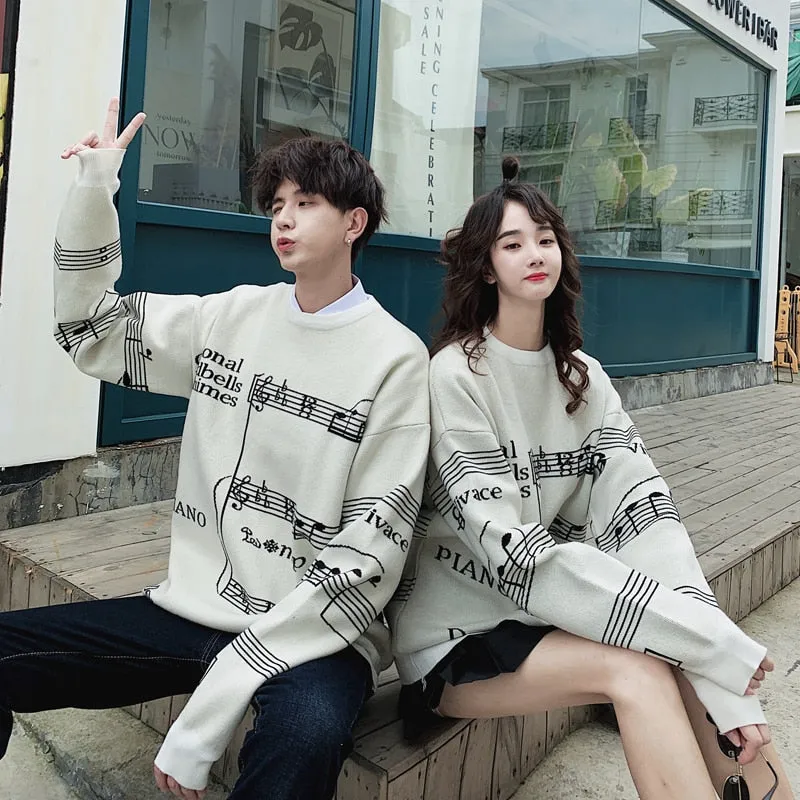 [Korean Style] A Piano Score Unisex Sweatshirts