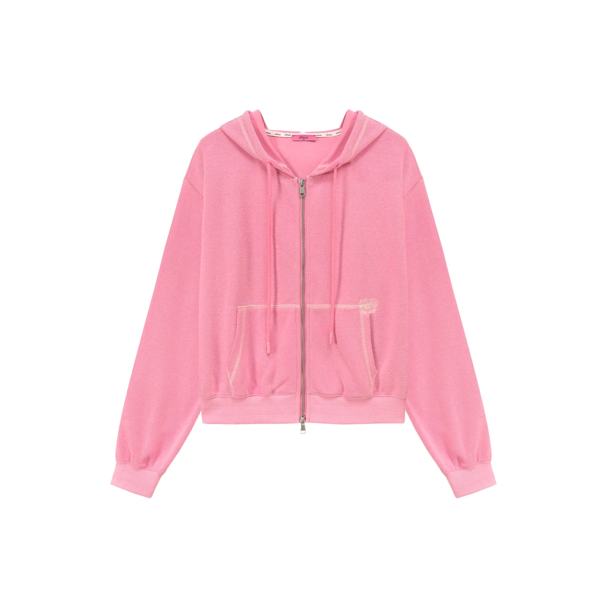 Loose Fit Hooded Zip-Up