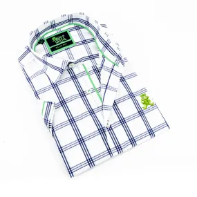 Lucas Frog Seersucker Short Sleeve Shirt - White