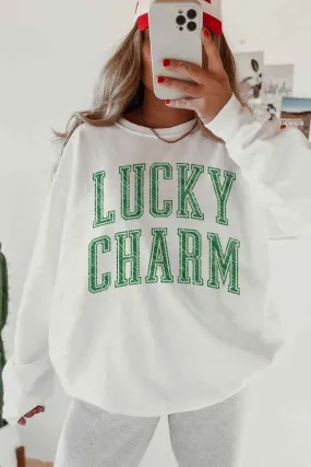 LUCKY CHARM ST PATRICKS OVERSIZED SWEATSHIRT