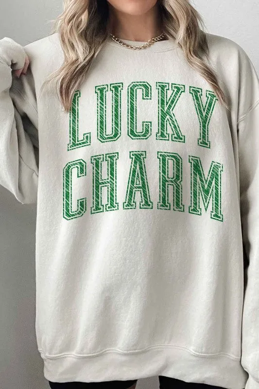 LUCKY CHARM ST PATRICKS OVERSIZED SWEATSHIRT