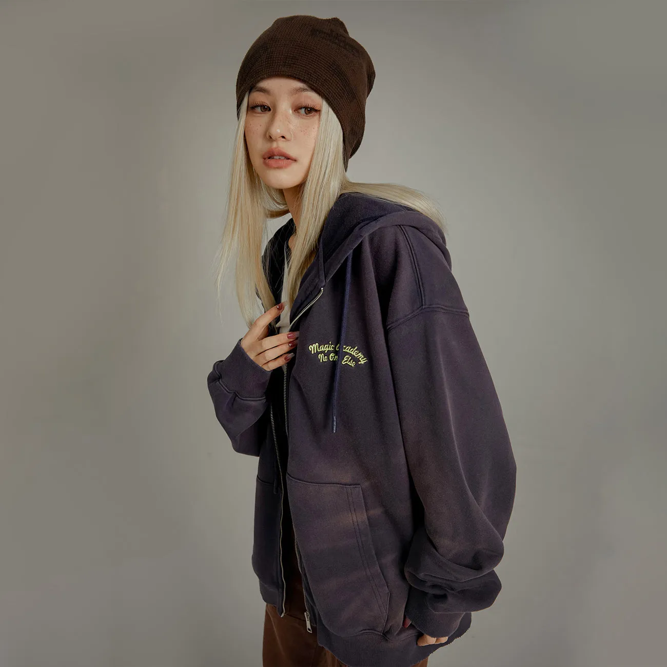 Magic Academy Gradient Zip-Up Hoodie